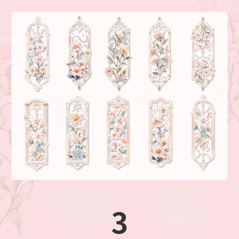 Mr. Paper, Ретро цветок, специальная рамка, Закладка, рельефная позолота, Студенческая книга для чтения, закладки, Канцтовары, 10 шт./упаковка