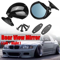 new pair black universal retro car mirrors rear view mirror side door wing mirror car rearview mirror for benz for bmw for ford