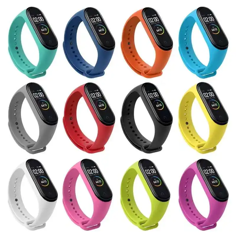 

Correa de silicona para reloj inteligente Xiaomi Mi band 4/5/6, repuesto para pulsera inteligente Mi Band 5