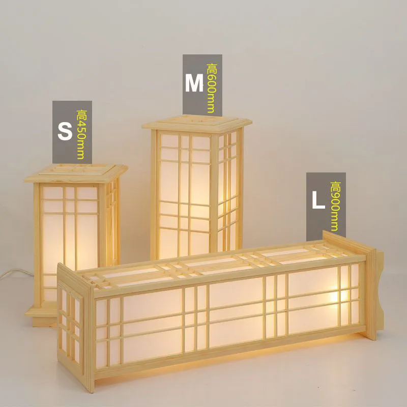 Японский стиль татами светодиодный шестиугольный деревянный стол с белым