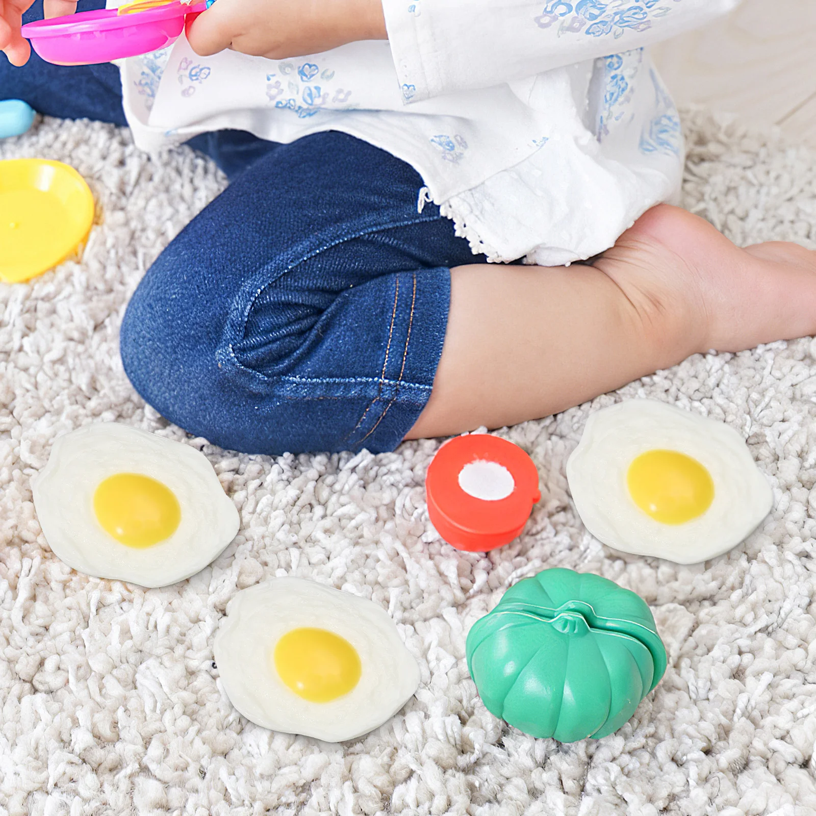 3 шт. декомпрессионная игрушка эластичное сжимание для лечения яиц жареных еды
