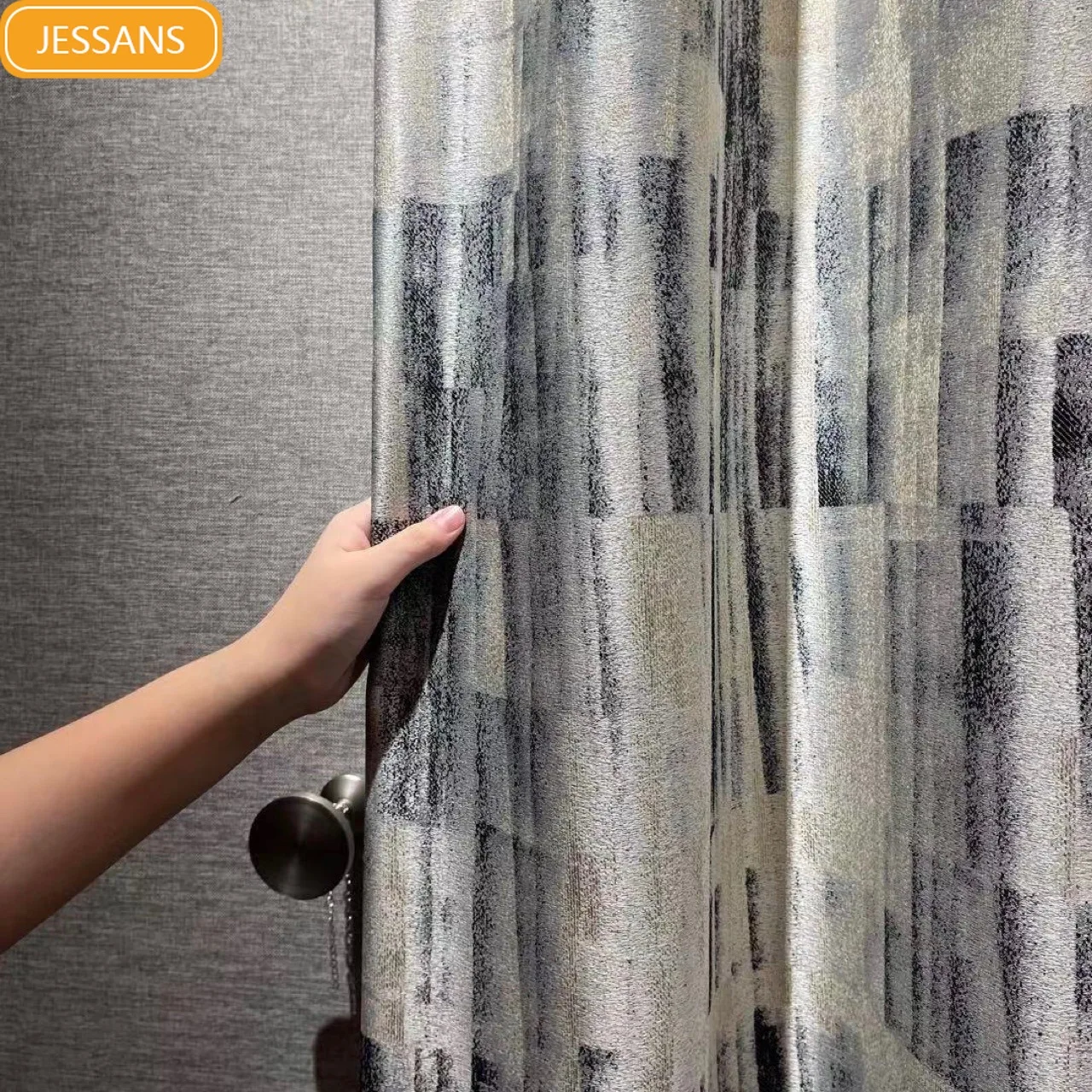 

New Light Luxury High Precision Jacquard Thickening Blackout Curtains for Living Room Bedroom Finished Product Customization