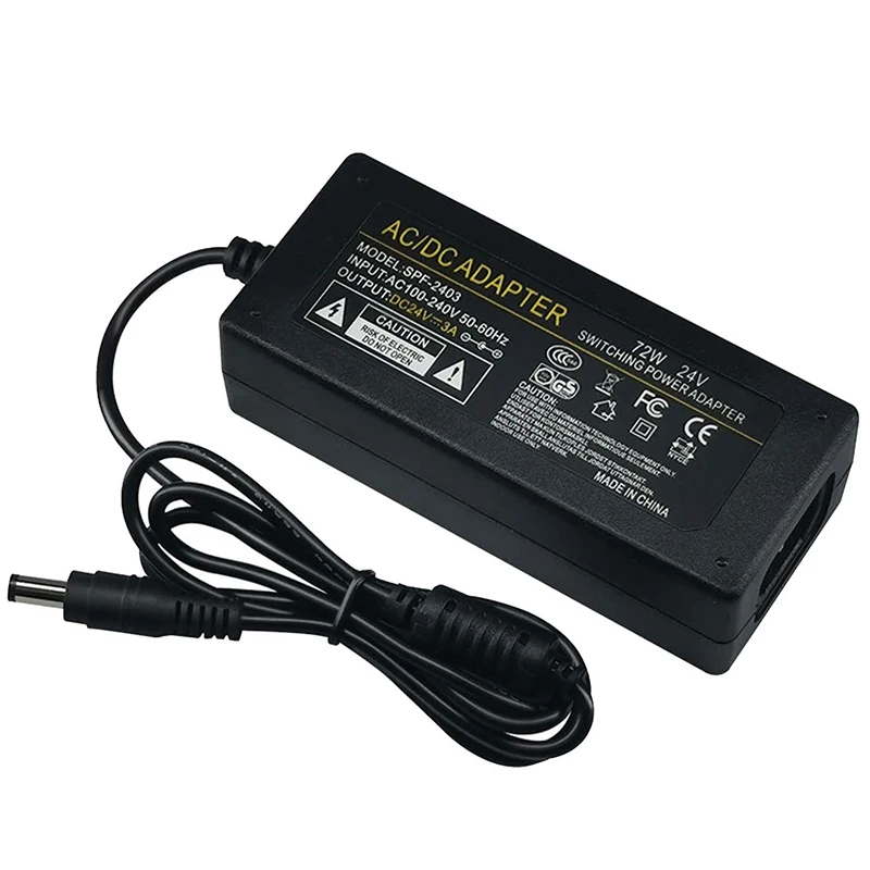

Universal DC5525 AC 100V-240V To DC 24V 3A Power Switch Adapter 72W Switching Power Supply