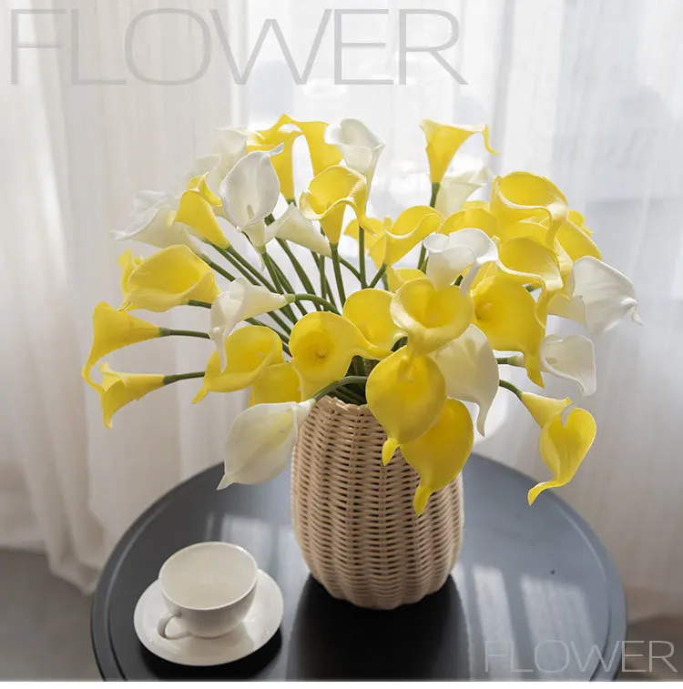 

1Pcs Calla Lilies Artificial Flowers PU Real Touch Wedding Decoration Bouquets Fake Flowers Home Decoration Artificial Plants