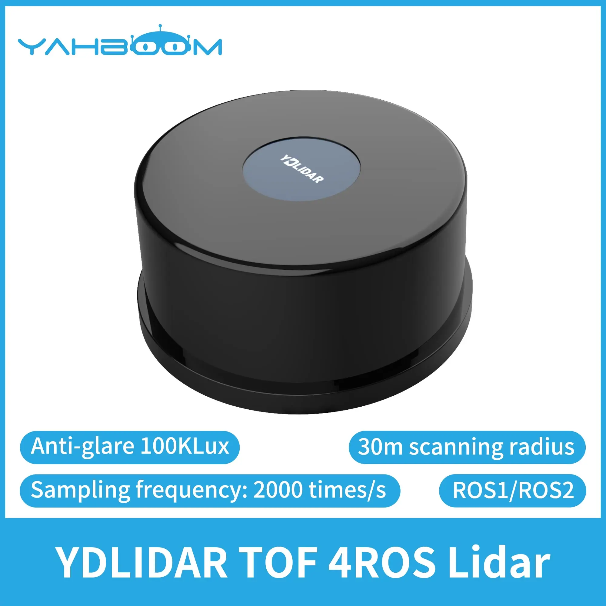 YDLIDAR Lidar 4ROS TOF 30M Range Waterproof Dustproof Anti-Glare 100KLux High-precision Mapping for ROS ROS2 Raspberry Pi Jetson
