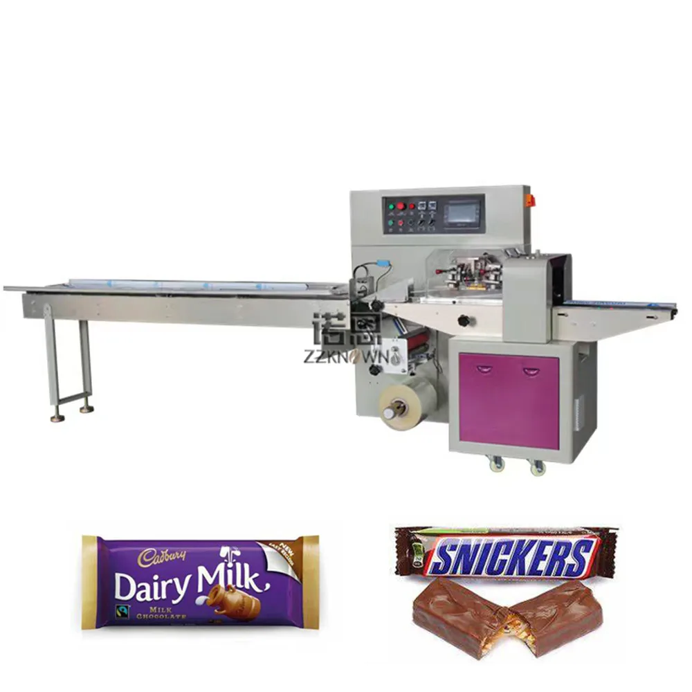 

Fruits Vegetable Packaging Machine Candy Sweets Package Pillow Type Packaging Machinery Stainless Steel Pouch Sealing
