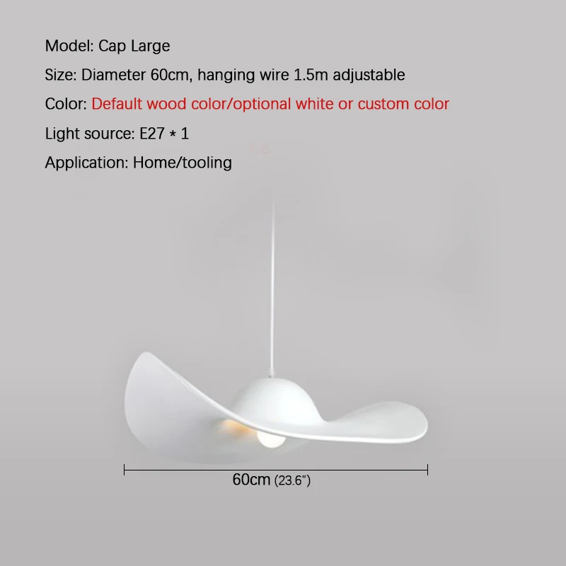 Скандинавская Подвесная лампа DLMH в виде шляпы Современная креативная простая