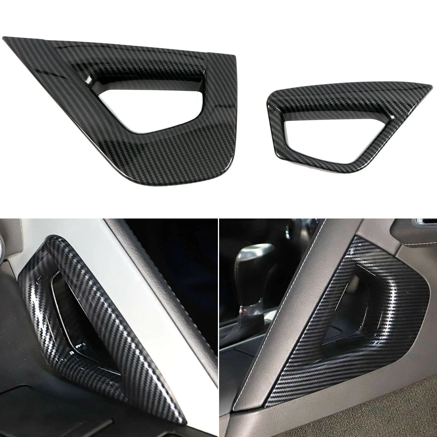 

Gear Shift Co-pilot Side Handle Cover 2pcs For Chevrolet Corvette C7 2014-2019