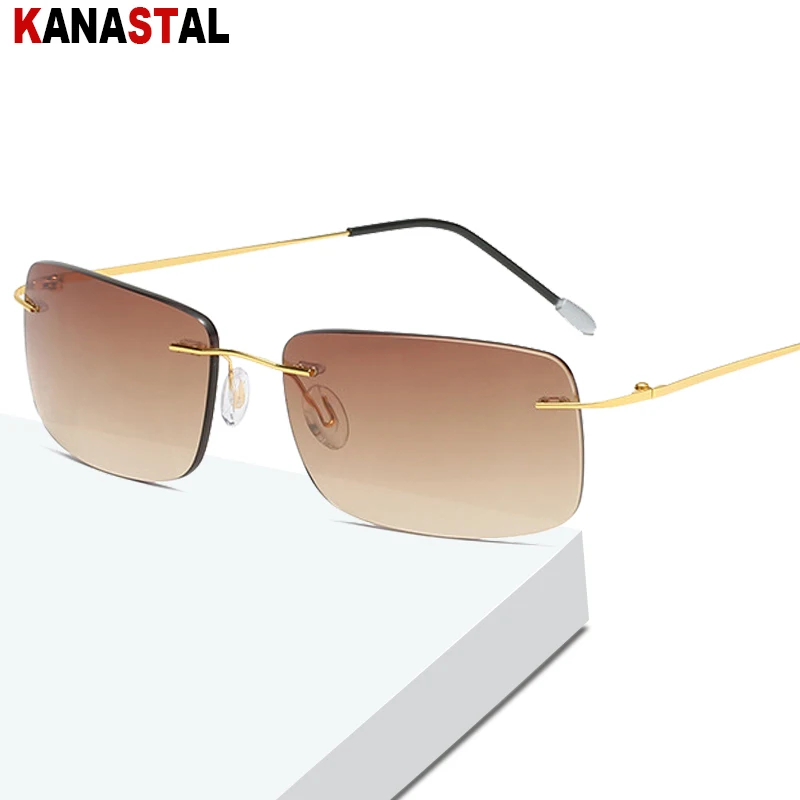 

Women Blue Light Blocking Reading Glasses Men Rimless Eyeglasses Frame Metal Anti Fatigue Presbyopic Sunglasses Lens Eyewear