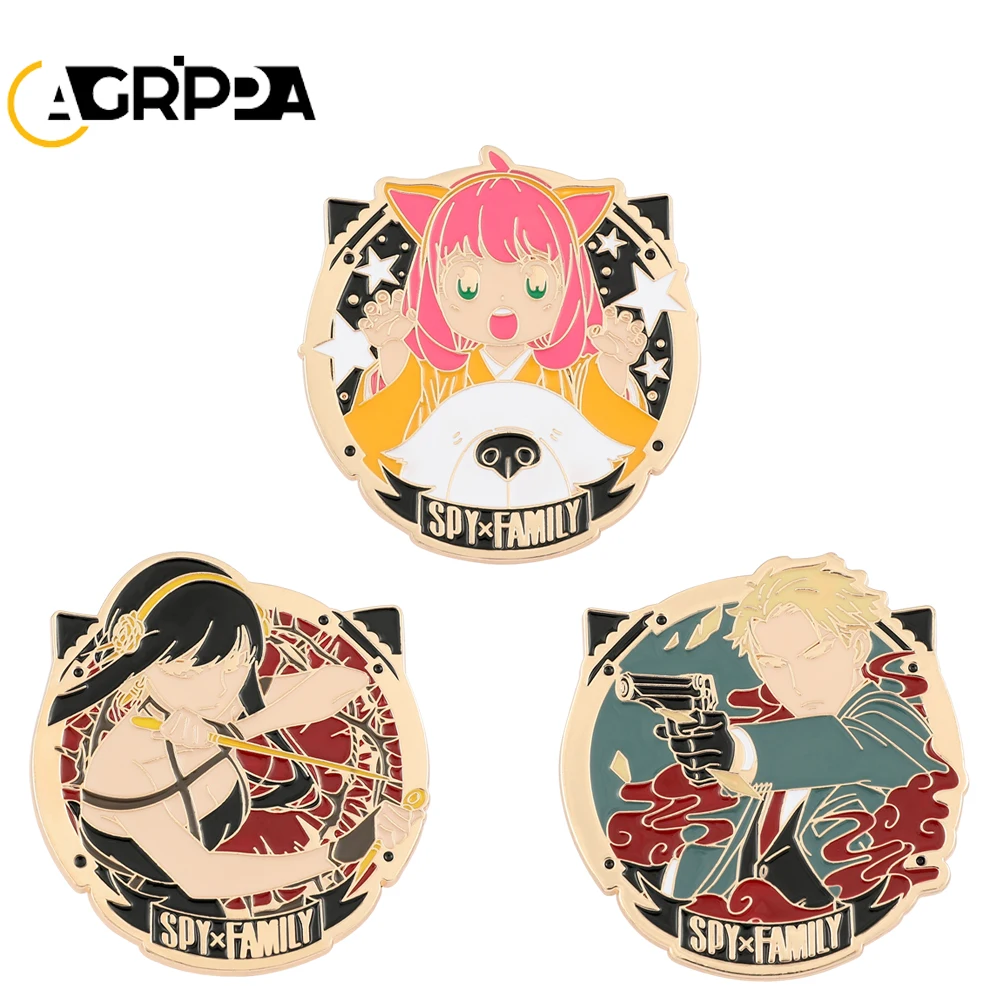 

Agrippa SPY×FAMILY Anya Forger Figure Metal Enamel Badge Button Brooches Anime Lapel Pins Backpacks Accessories Gift For Friend