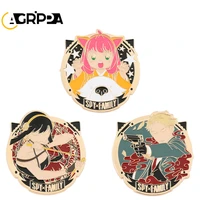 agrippa spy%c3%97family anya forger figure metal enamel badge button brooches anime lapel pins backpacks accessories gift for friend