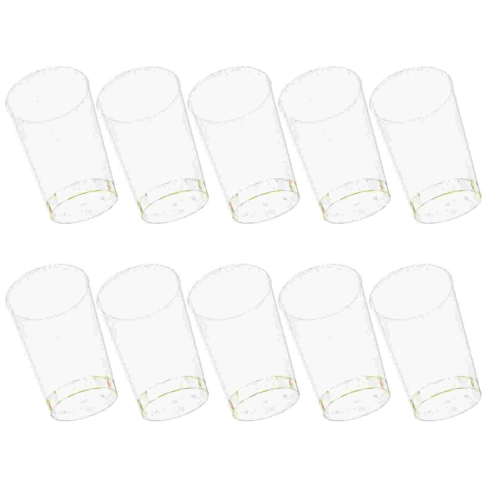 

10Pcs Disposable Cups Gold Powder Cups Transparent Beverage Cup Disposable Water Glass