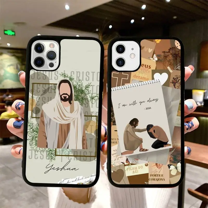 

Faith Christian Religious Jesus Phone Case Silicone PC+TPU Case for iPhone 11 12 13 Pro Max 8 7 6 Plus X SE XR Hard Fundas