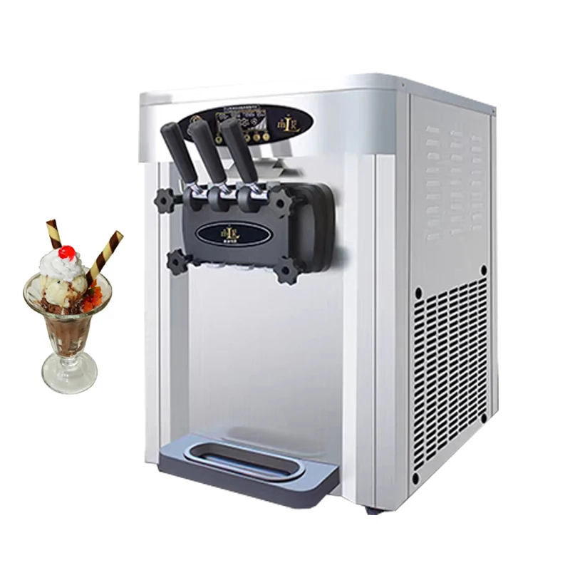 

Three Flavors Ice Cream Maker for Restaurant and Dessert Stands Commercial Automatic Soft Ice Cream Machine