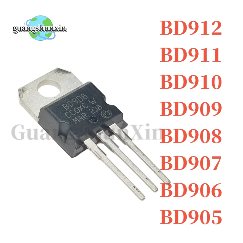 1 шт., BD905 BD906 BD907 BD908 BD909 BD910 BD911 BD912 TO-220, новый и оригинальный