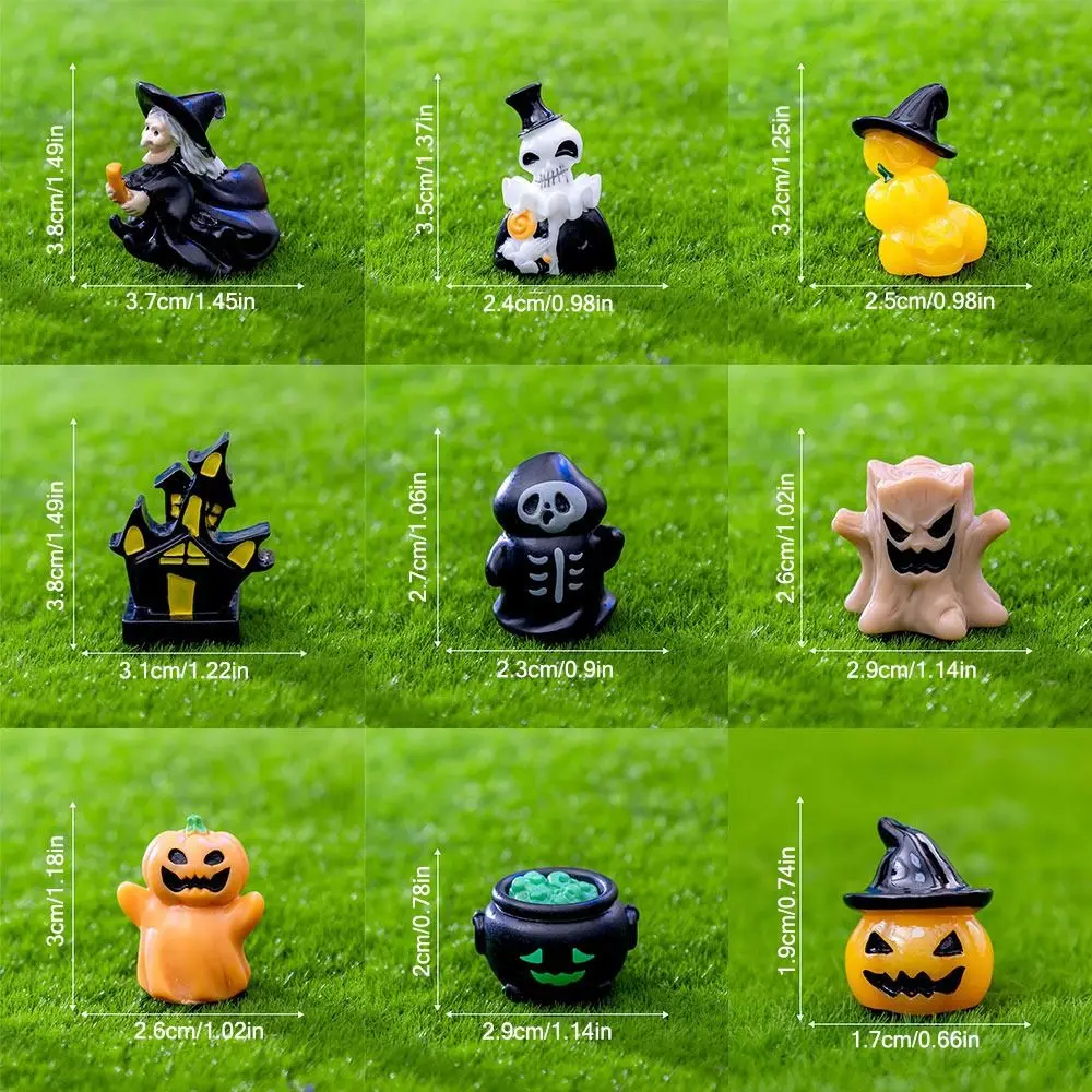 Многоцветная миниатюрная Статуэтка ведьмы полимерная настольная на Хэллоуин