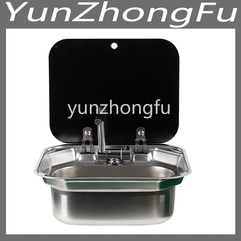 

Раковина на колесах с крышкой, раковина для кухни, раковина для мытья овощей, складная раковина с откидной крышкой, квадратная раковина из н...