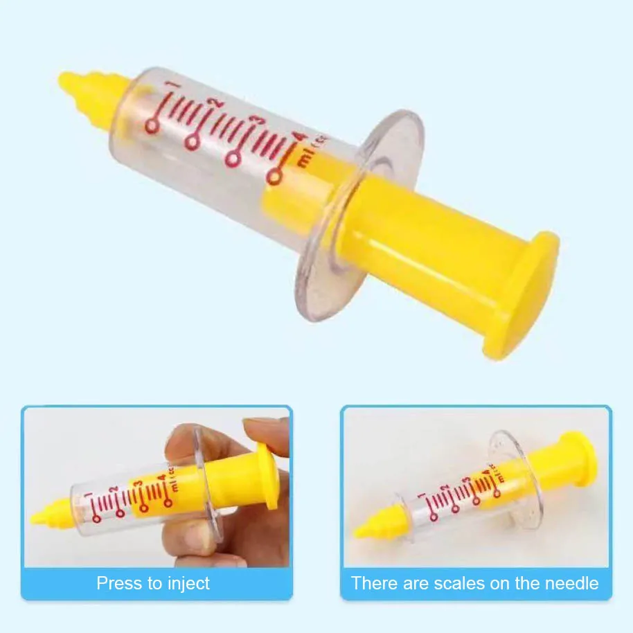 

Children Prentend Play Toys Immitation Doctor Nurse Needle Kids Plastic Safe Sample Measuring Injection Syringe Simulation Game