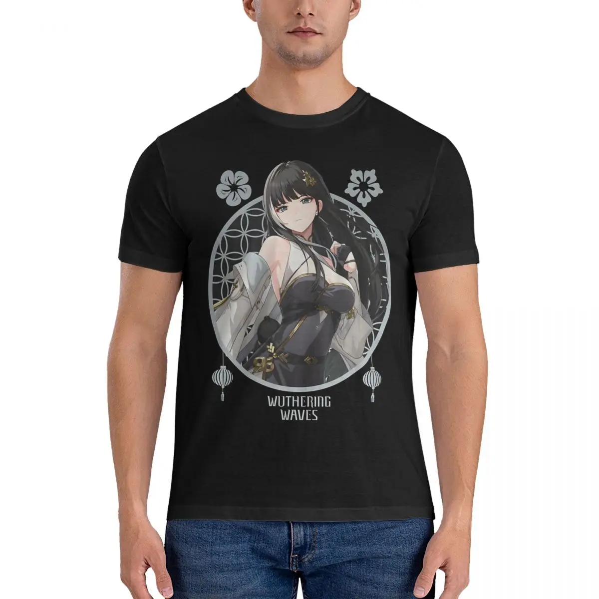 Мужская футболка Baizhi с волнистыми волнами новинка из чистого хлопка круглым