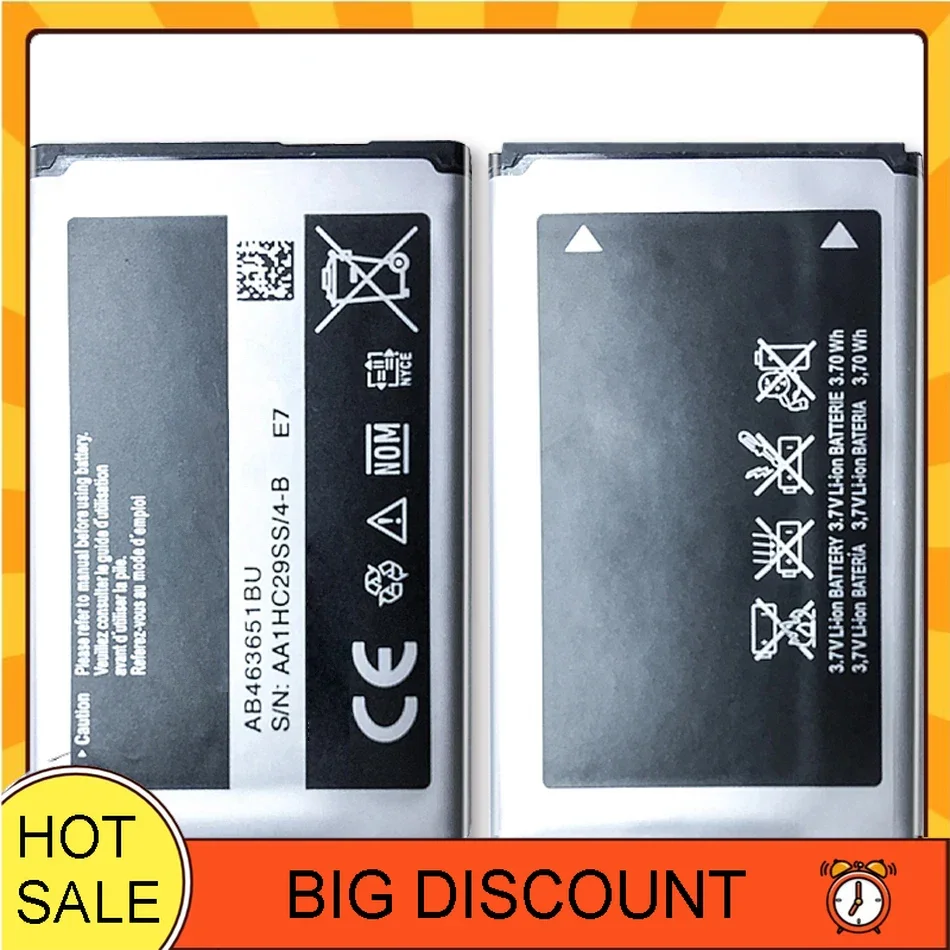 АБ 463651 BC AB БУТИ Аккумулятор BU для Samsung W559 S5620I S5630C C3200 F339 S5296 C3322 GT-C3530 S5610