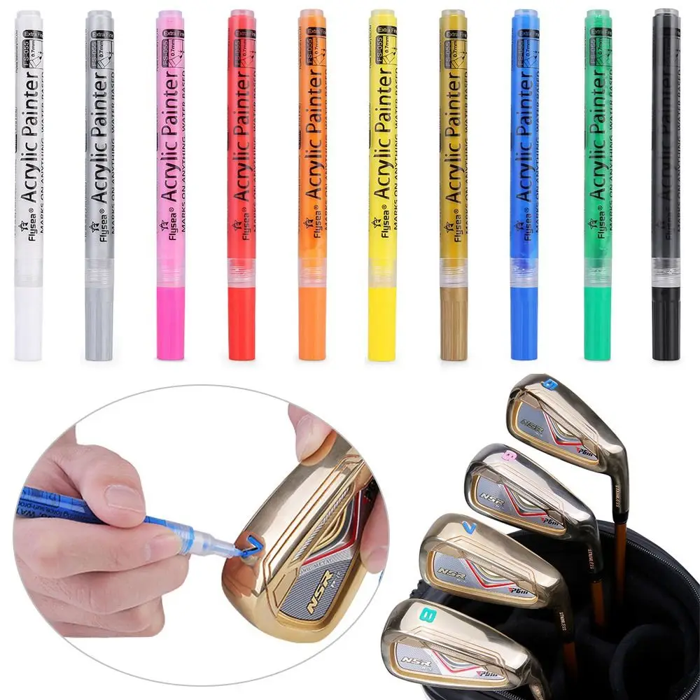 

Яркое покрытие, мощные аксессуары для гольфа, цветная ручка, акриловый художник, ручка для гольфа, чернильная ручка