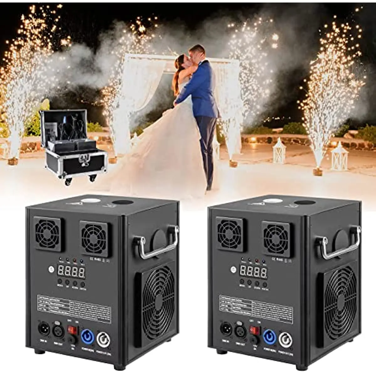 

600W Stage Fireworks Cold Pyro Machine Smart DMX Wireless Control Cold Spark Machine Electric Sparklers Cold Pyro OEM ODM