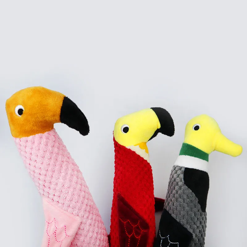 

Плюшевая игрушка для домашних животных, фламинго, котенок, собака, голосовая игрушка для вентиляции и облегчения скуки, Самовосстанавливаю...