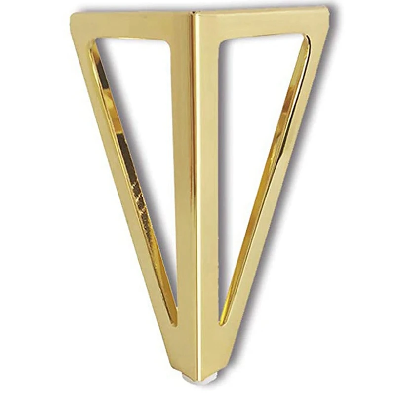 

8 шт., сменные металлические ножки для мебели, треугольные мебельные ножки для стульев, буфетов и диванов, прочие ножки мебели (золото)