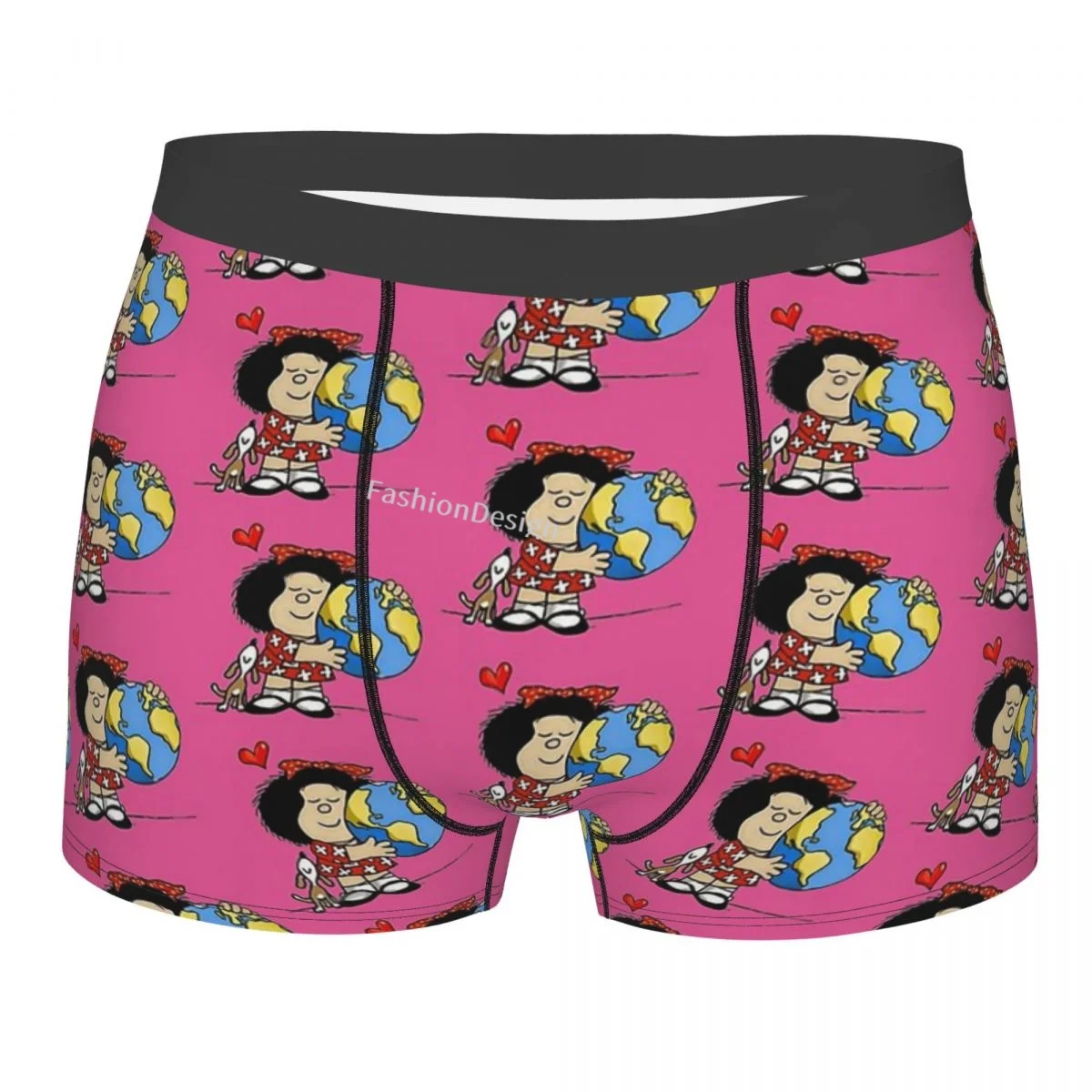 

Mafalda Miguelito Comic Puppy World Underpants Cotton Panties Men's Underwear Comfortable Shorts Boxer Briefs