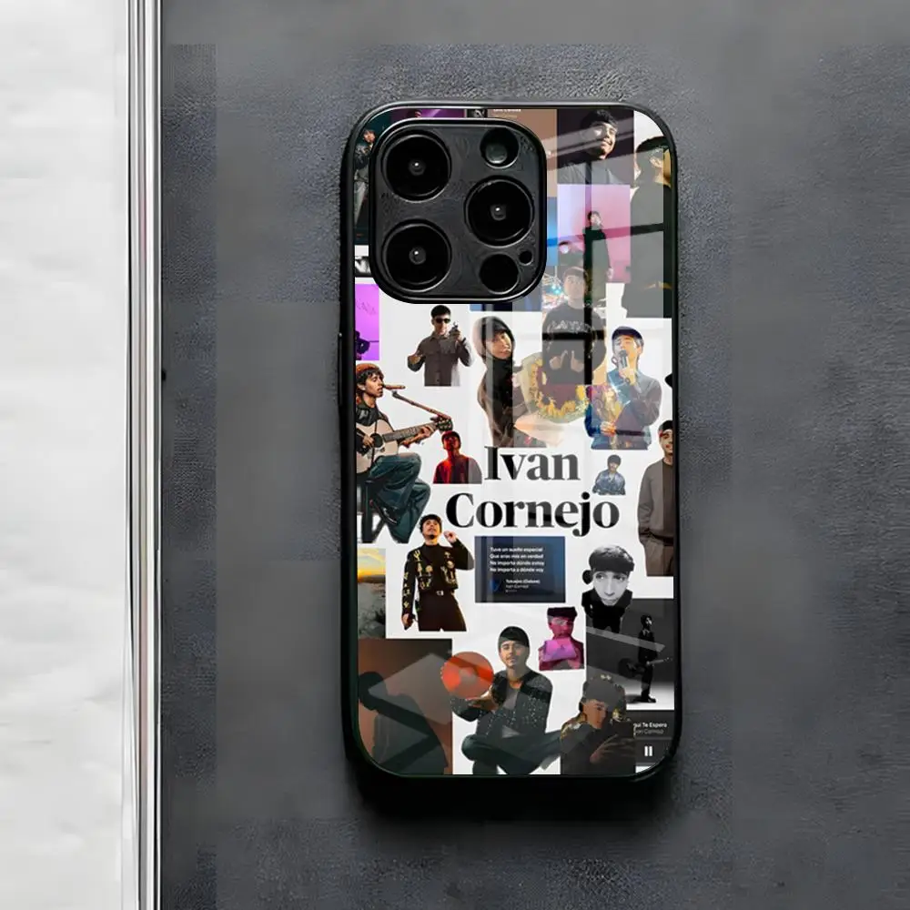 Чехол для телефона I-Ivan Cornejo Rapper для iPhone 17 Air 16 E Pro Max 15 14 13 Mini 12 Pro 11 Max Plus, черный, стеклянный (art.: 3920db51b7ae9) - 3920db51b7ae9