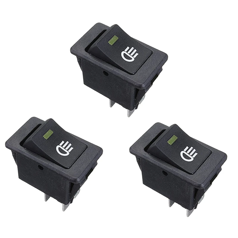 

3X 12V Universal Fog Lights Rocker Switch LED Car Lamp - Yellow LED
