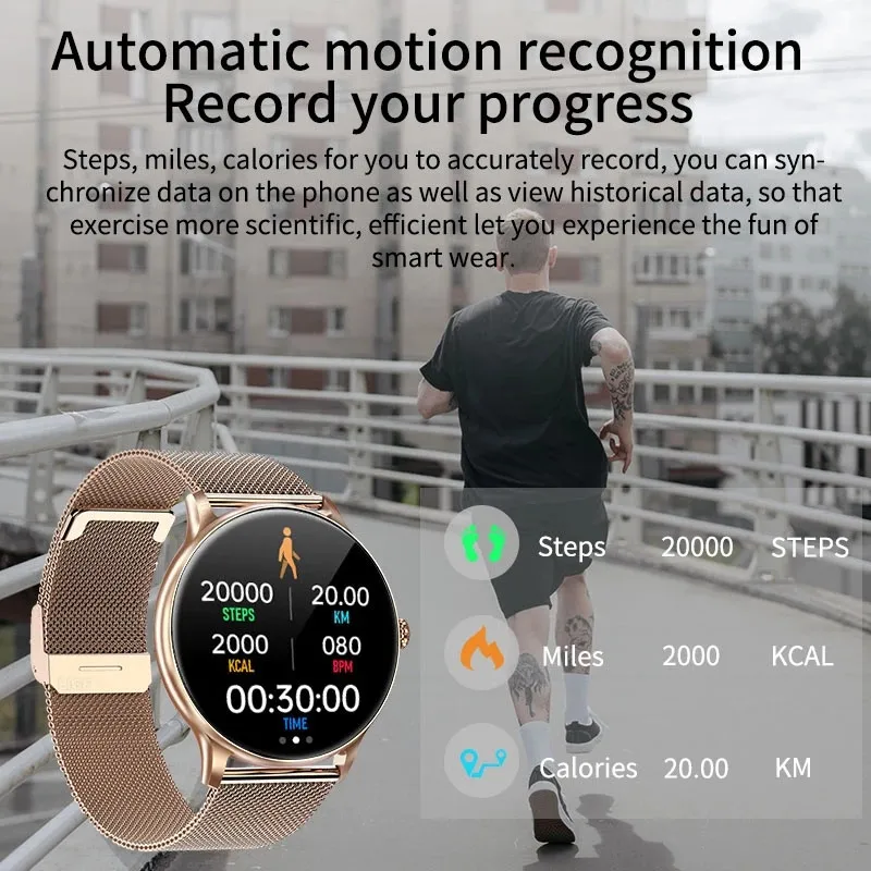 Z12 Pro Smart Watch Fashion Men Women Outdoor Sports Fitness Tracker Blood Pressure Heart Rate Health Monitoring Smartwatch