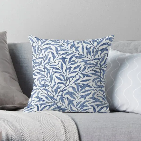 

William Morris Willow Bough Blue White Printing Throw Pillow Cover Bed Square Wedding Throw Comfort Decor Pillows not include