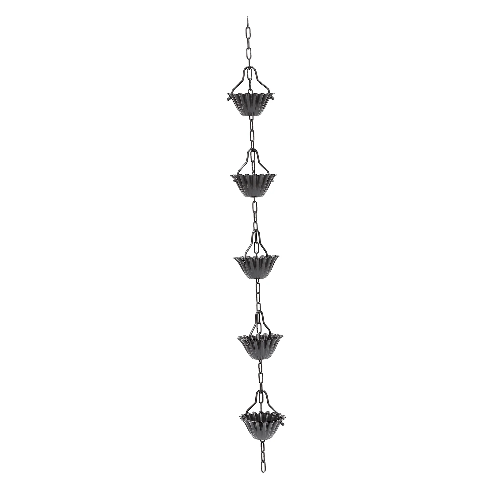 

Rain Chain Chainscatcher Metal Decorative Gutter Chimes Gutters Basin Downspouts Garden Wind Bells Outside Spout Rainwater Cup