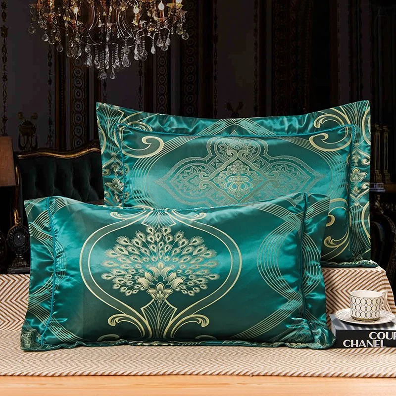 

almohada de jacquard de alta calidad, funda de almohada bordada para el hogar, un par de fundas de almohada individuales
