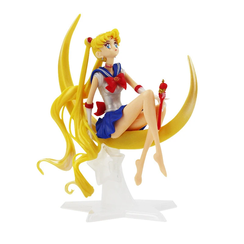 

Bandai Anime Sailor Moon PVC Doll Girl Toy Cake Decoration Action Model Car Ornament Children Christmas Birthday Gift