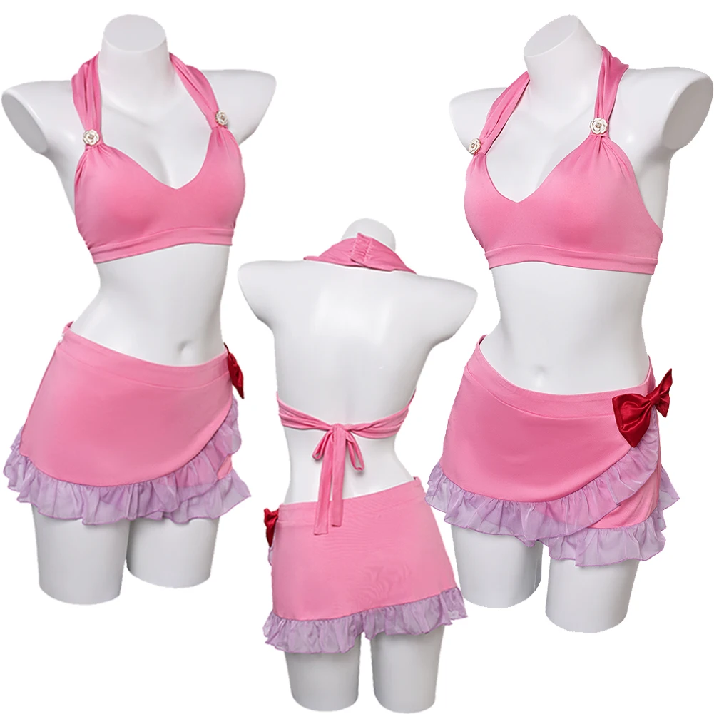 Маскировка FF7 Rebirth Aerith Косплей Ролевые игры Купальники Аниме Игра Final Fantasy Костюм