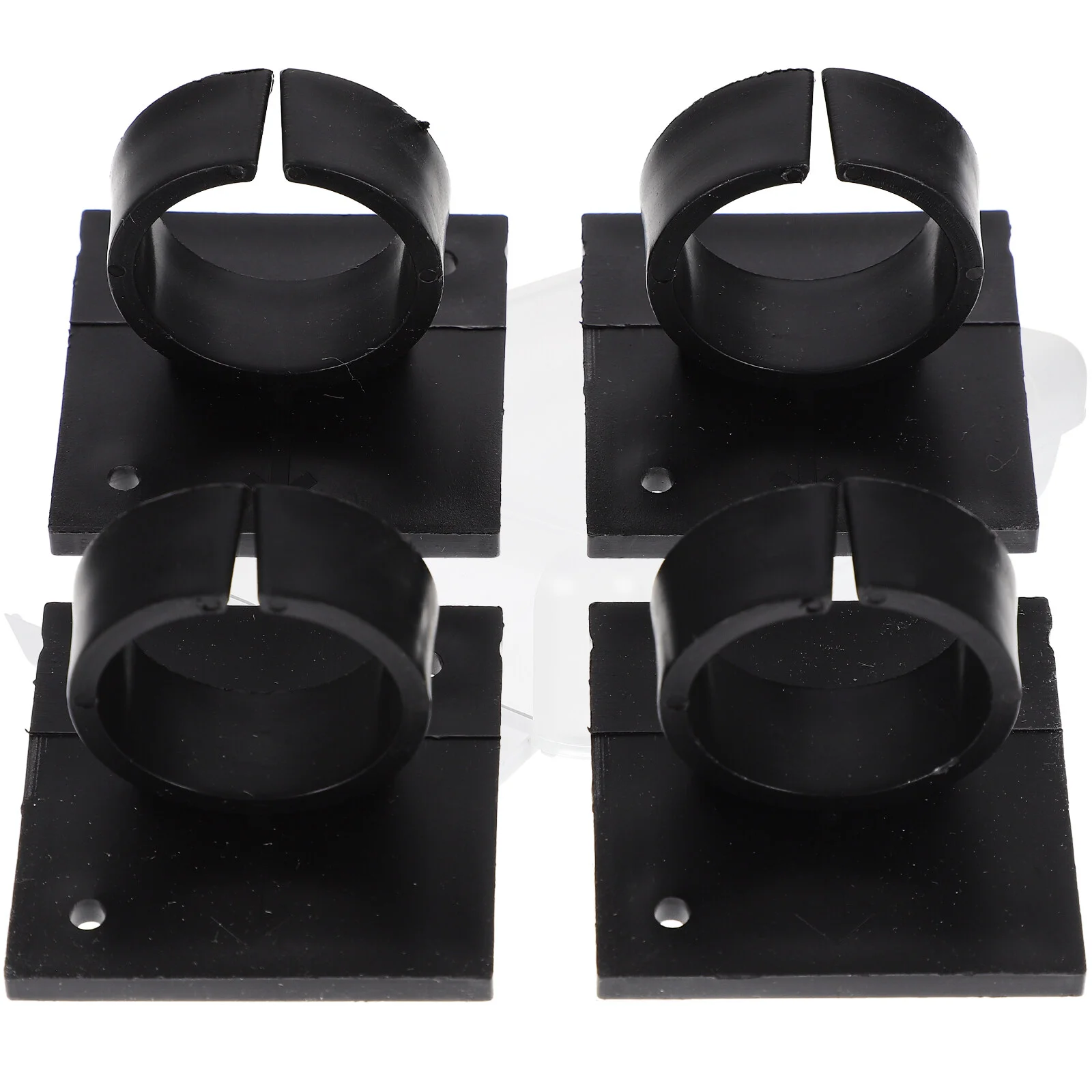 

4 Pcs Microphone Hook Desktop Universal Clip Holder Wall Hanging Stand Logo Station Hard Plastic Adhesive Clips Clamp