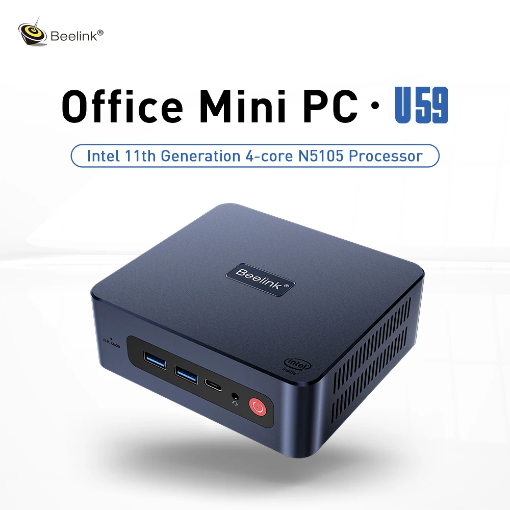 Мини-ПК Beelink U59 Pro Windows 11 Intel поколение N5105 N5095 DDR4 16 ГБ 512 Гб SSD двойной Wi-Fi 1000 м