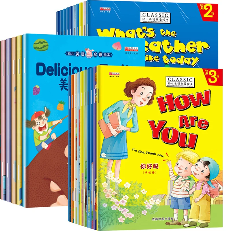 10 Books English Books English Picture Books for 2-6 Year Olds Enlightenment Stories Children's Bilingual Picture Books