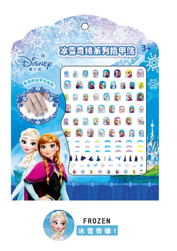 

Disney frozen 2 elsa anna Nail Stickers Toy new Disney Sofia White snow Princess girls sticker toys for girlfriend kids gift