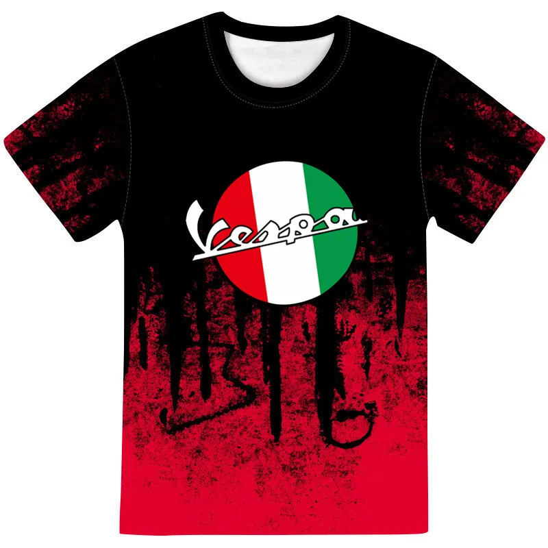 

Футболка мужская с коротким рукавом, забавная приталенная, с буквенным принтом 3D Vespa, модная тенниска для мужчин и женщин, большие размеры