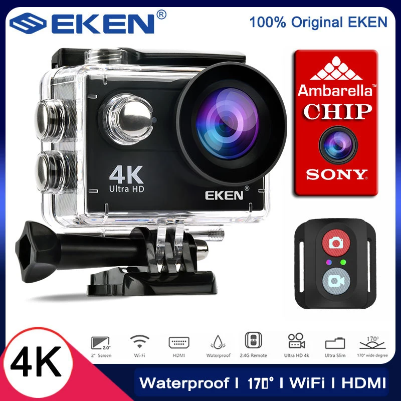 

Original EKEN H9R H9 Action Camera Ultra HD 4K / 30fps WiFi 2.0" 170D HDMI 30M Waterproof Cam Helmet Video Surfing Sport Camera