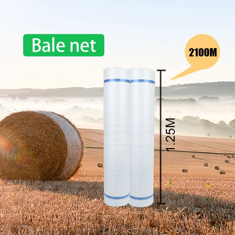 

Bale Net 1.25x2100m PP Binding Grass Hay Baler Ranch Packaging Agriculture Strapping Multipurpose for grazing land Pasture