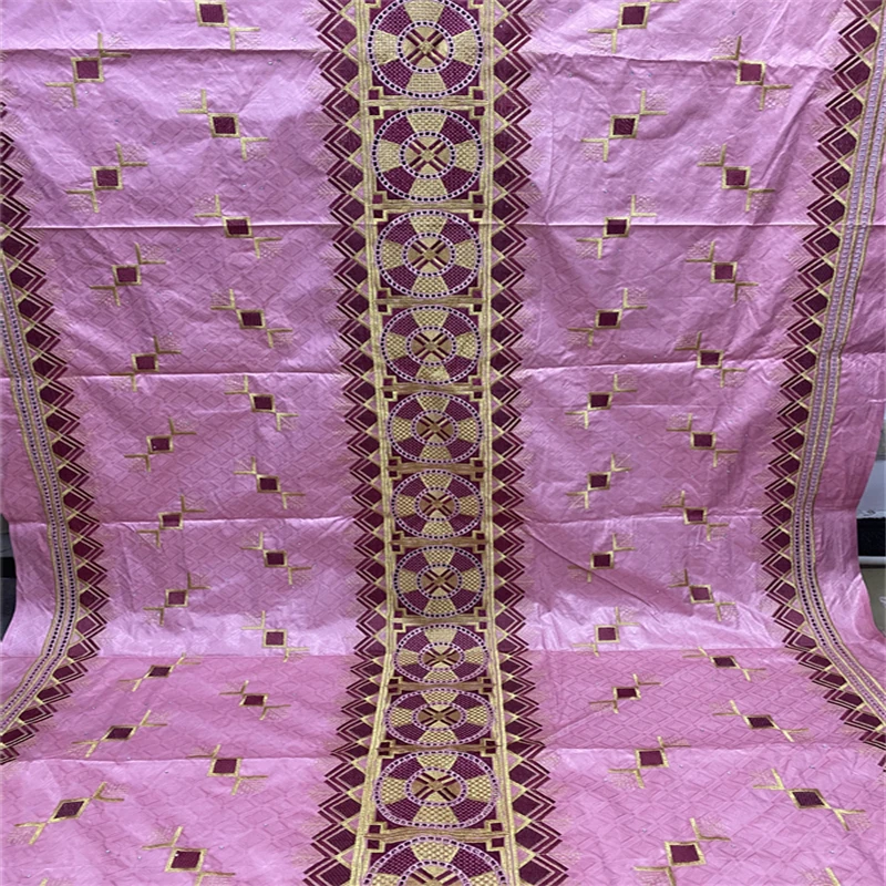 

Cotton Bazin Embroideredy Bazin Brocade African Fabric For Women Dress 5 Yards