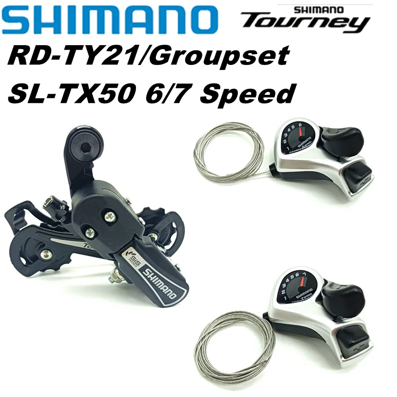 

Переключатель передач Shimano TY21, 6/7 скоростей, задний переключатель передач для велосипеда, рукоятка переключения передач 6S 7 S SL TX50
