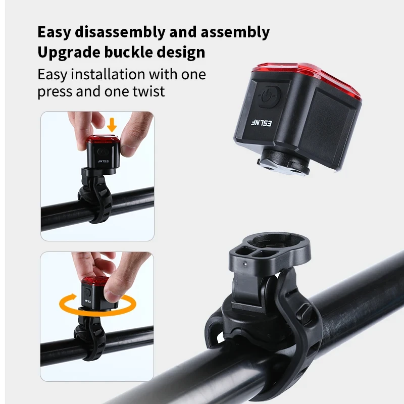 Умный Задний Фонарь Для Велосипеда Eslnf Перезаряжаемые Водонепроницаемые