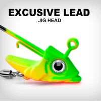 1pcs durable fishing tackle spinner spoon jigging head soft lure worm hook fishing hooks with rotation fishinghook