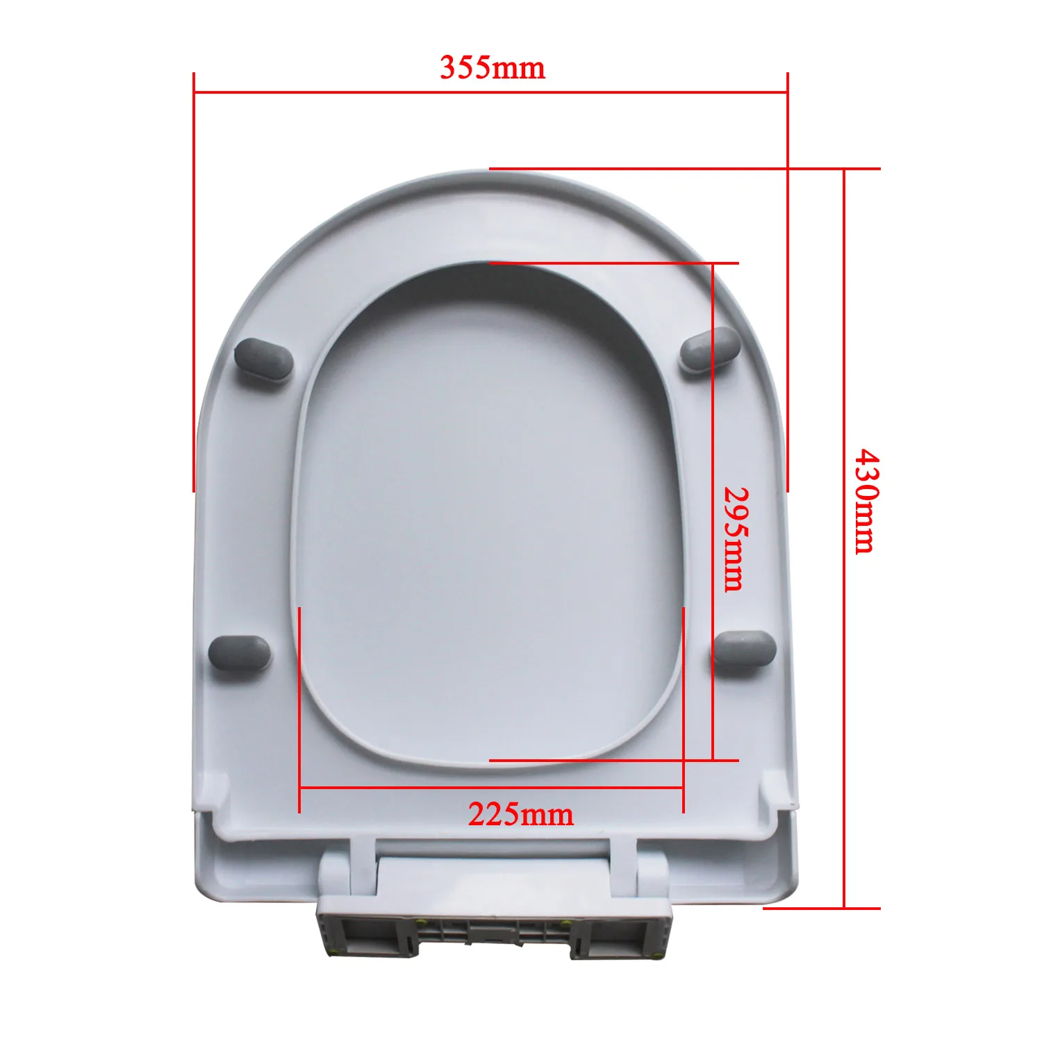 ПП пластиковая белая крышка сиденья для унитаза круглая открытая передняя часть