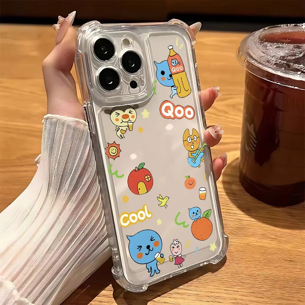 Фото Чехол для телефона с браслетом Cartoon Cute Qoo для Samsung Galaxy S25 S24 S23 S22 S21 S20 Note20 Edge FE Ultra Plus 4G 5G TPU Cover №2